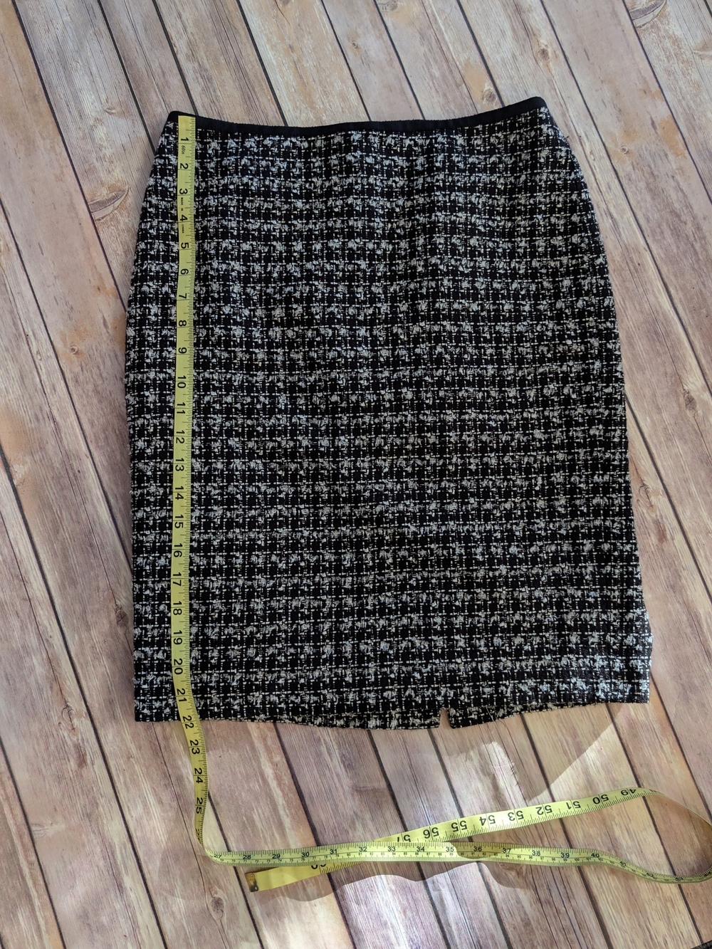 Talbots Black and White Tweed Pencil Skirt